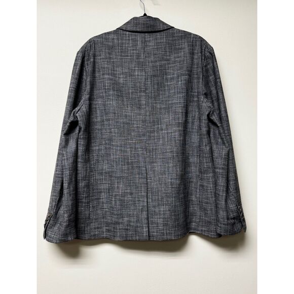 PLAN C Wool/Cotton Three Button Blazer, Melange Blk/Wht, Sz IT 40 - Picture 7 of 13